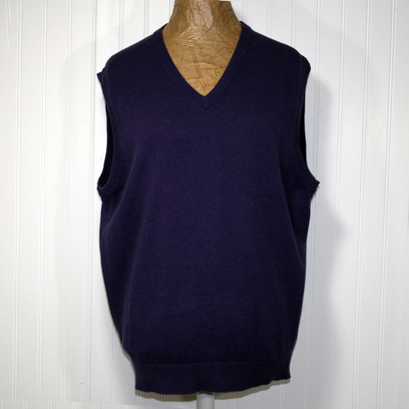 men's purple sweater vest